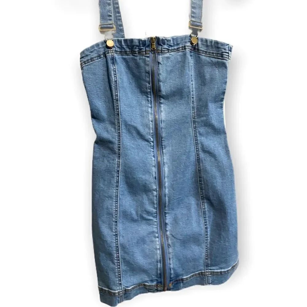 Forever 21 (S) Zip Up Overall Dress
